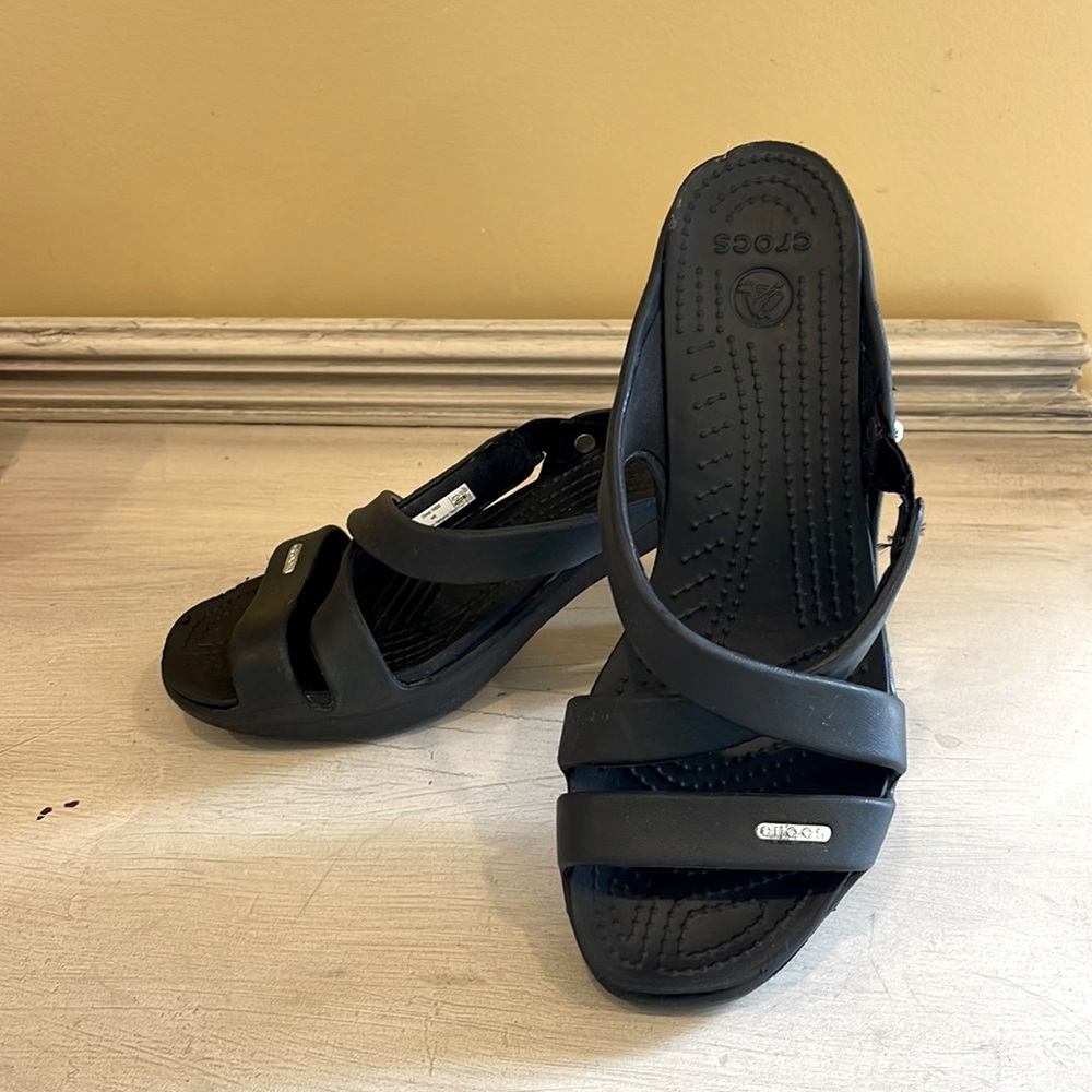 Crocs slide heel shoes size 8